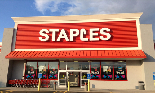 Another one bites the (Amazon) dust: Staples announced its plans to sell to a private equity firm this week. “Staples” by Flickr user Mike Mozart CC BY 2.0