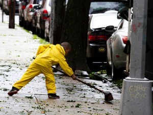 Cleaning storm damage