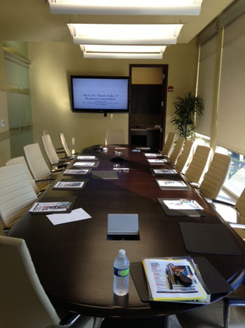 The day begins at a Reynolds Custom Newroom training session.