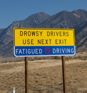Drowsy Drivers sign