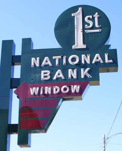 First national bank sign 