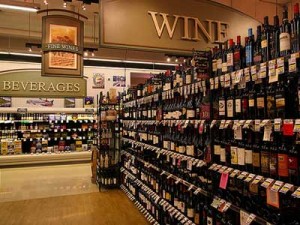 Wine on shelving