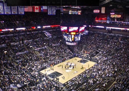 The San Antonio Spurs' AT&T Center. (Via Wikimedia Commons)