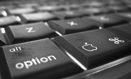 Options are one type of derivative, allowing investors to bet on the short-term movement of a stock. ("Alt Option Apple" image by "CJ SOrg" via flickr, CC BY-SA 2.0)