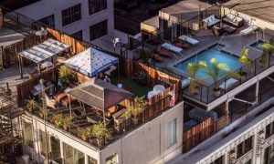 rooftop pool in Los Angeles