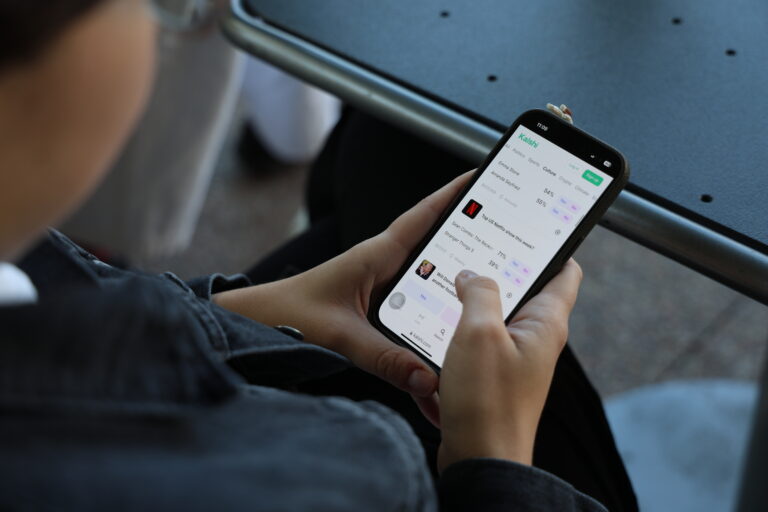 close up of person using smart phone