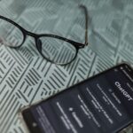 Eyeglasses by Smartphone with ChatGPT on screen